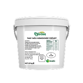 HOM YOĞURT TAM YAĞLI 10 KG (YÖRSAN)